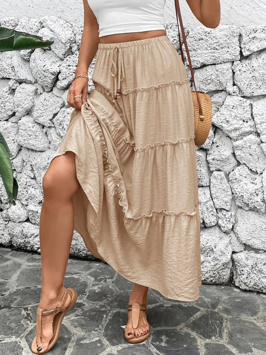 Women's Pleated Summer Maxi Skirt