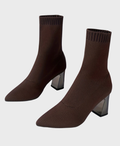 Women's Stretch Sock Ankle Boots with Block Heel