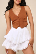 Women's Tiered Ruffle Hem Skirt