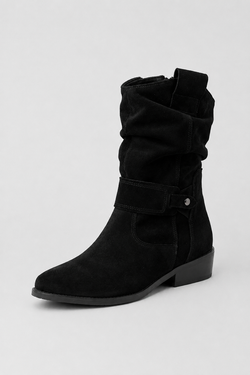 Women's Retro Ankle Boots Classic Block Heel Side Zip Stylish Everyday