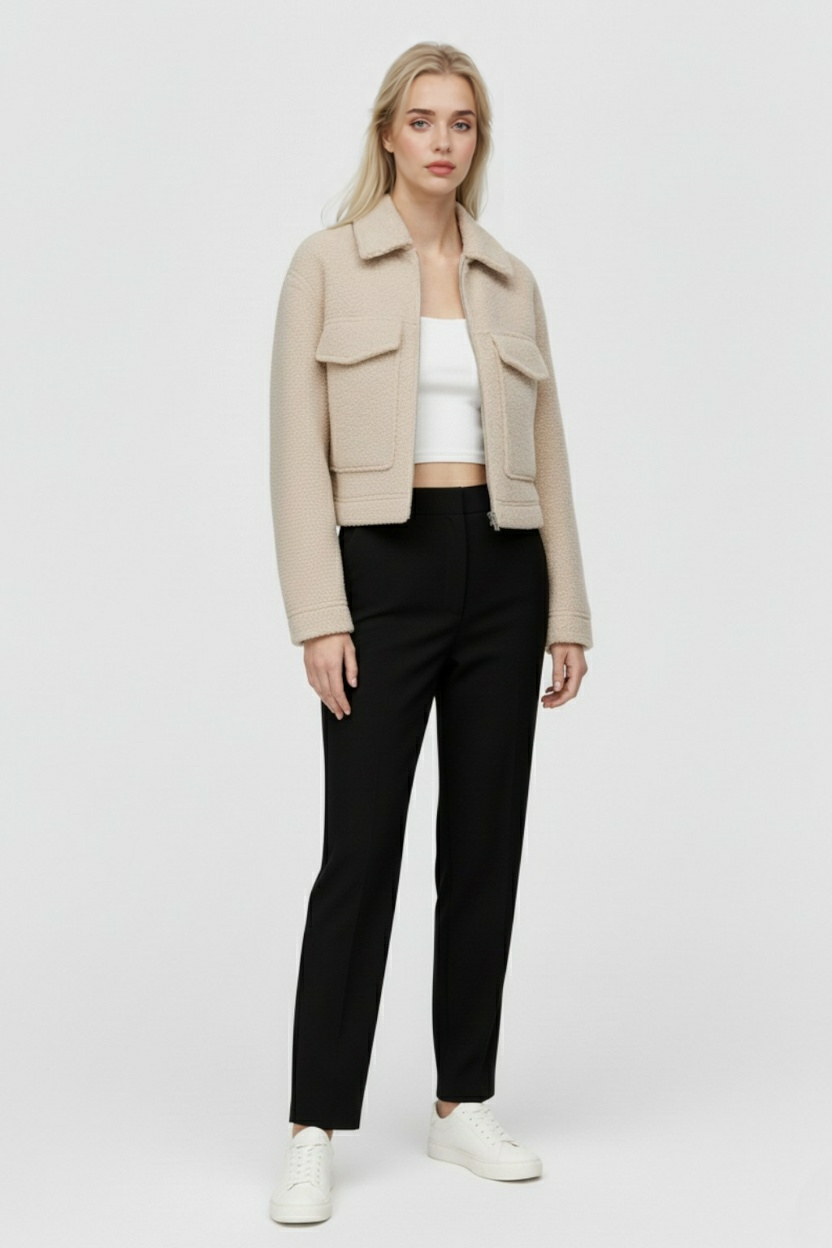 Women's Casual Jacket Long Sleeve Button-Up Relaxed Fit Everyday Wear