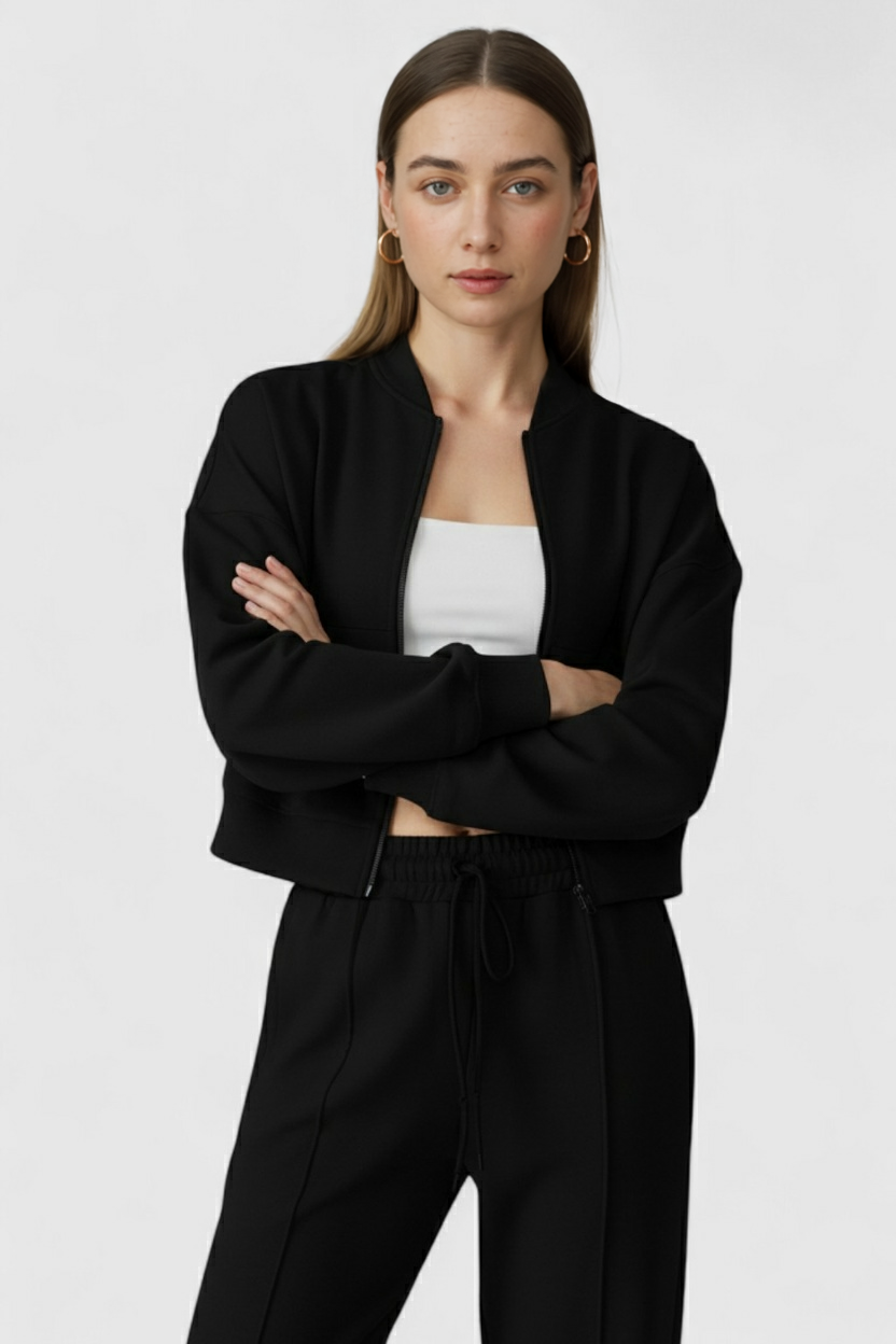 Women's Casual Sweatshirt and Trouser Set Relaxed Fit Long Sleeve Comfortable Everyday Wear