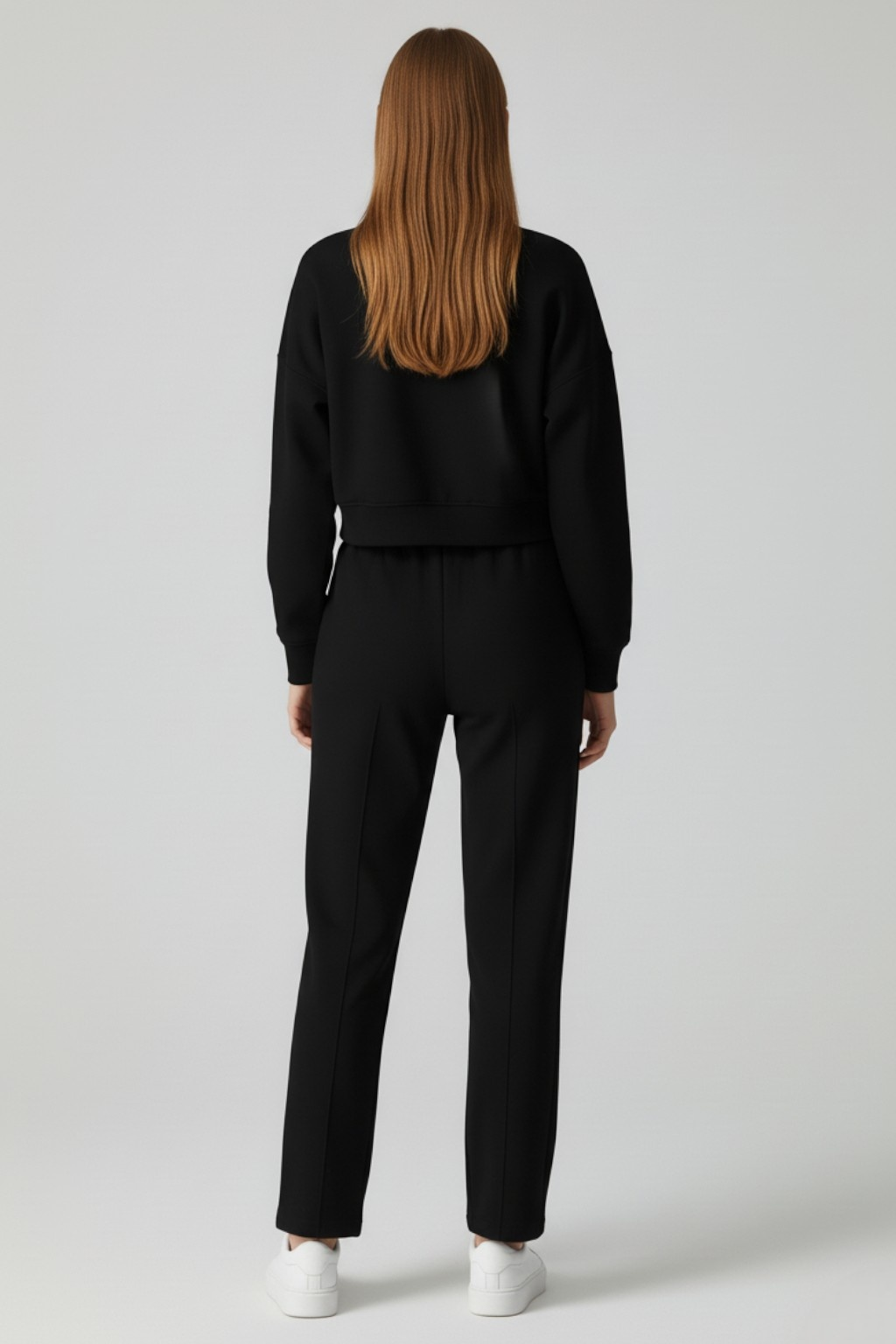 Women's Casual Sweatshirt and Trouser Set Relaxed Fit Long Sleeve Comfortable Everyday Wear