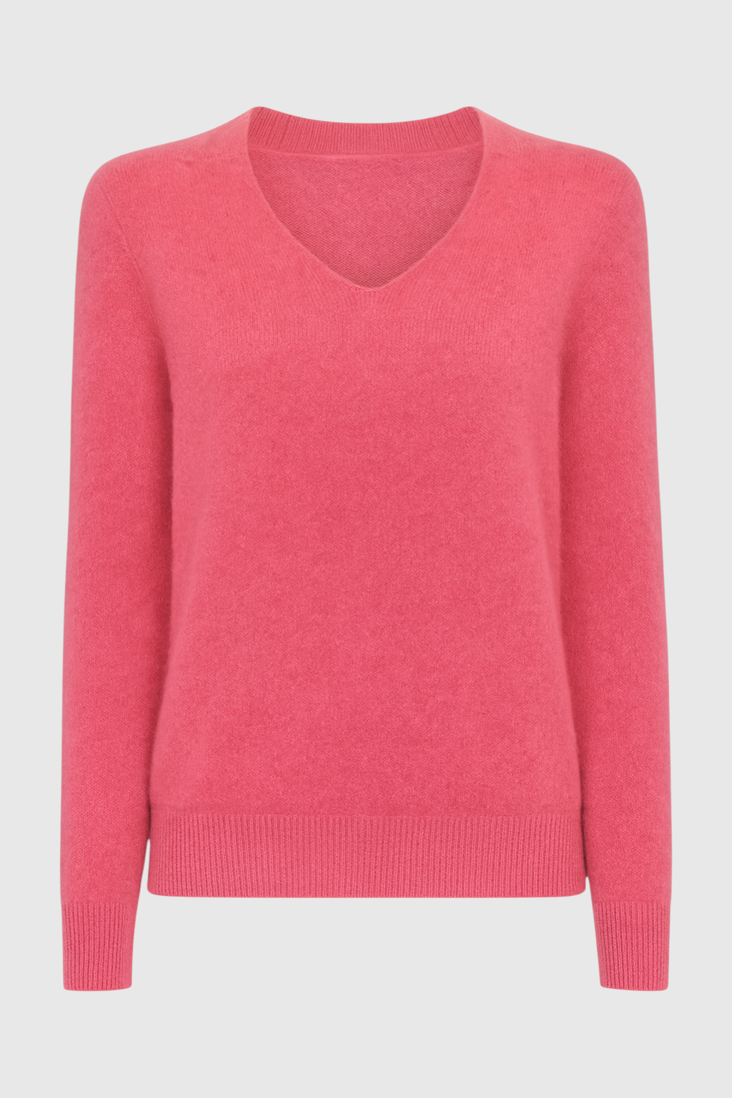 Women's V-Neck Sweater Relaxed Fit Long Sleeve Casual Everyday Wear