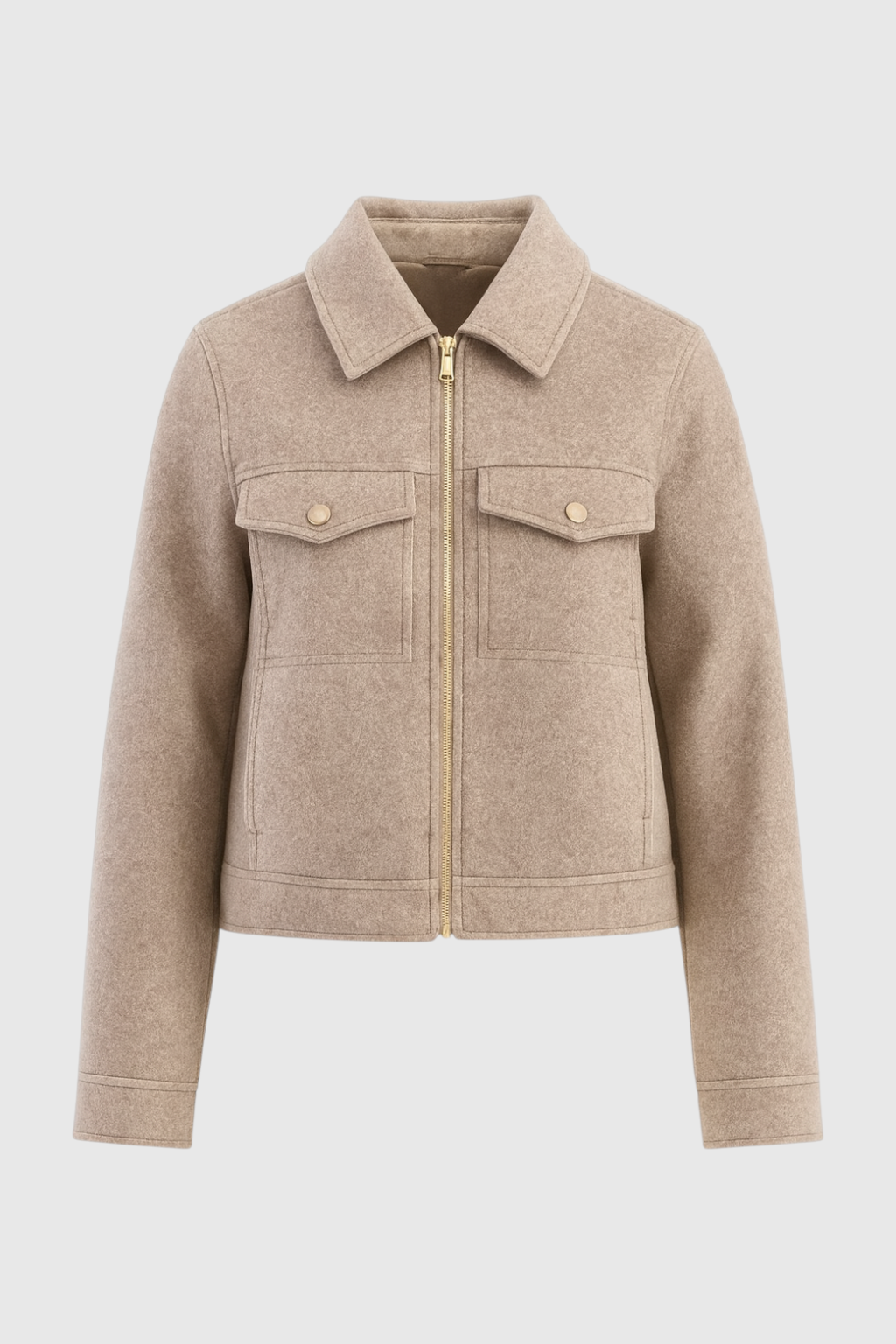Women's Soft Zip Jacket Relaxed Fit Long Sleeve Casual Layering
