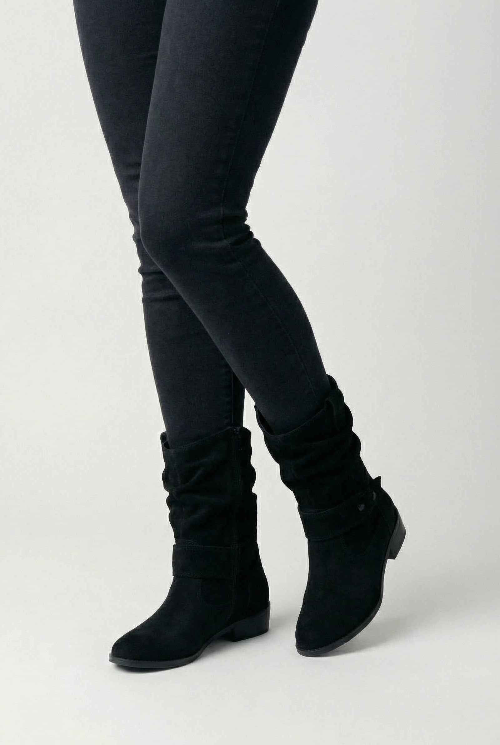 Women's Retro Ankle Boots Classic Block Heel Side Zip Stylish Everyday