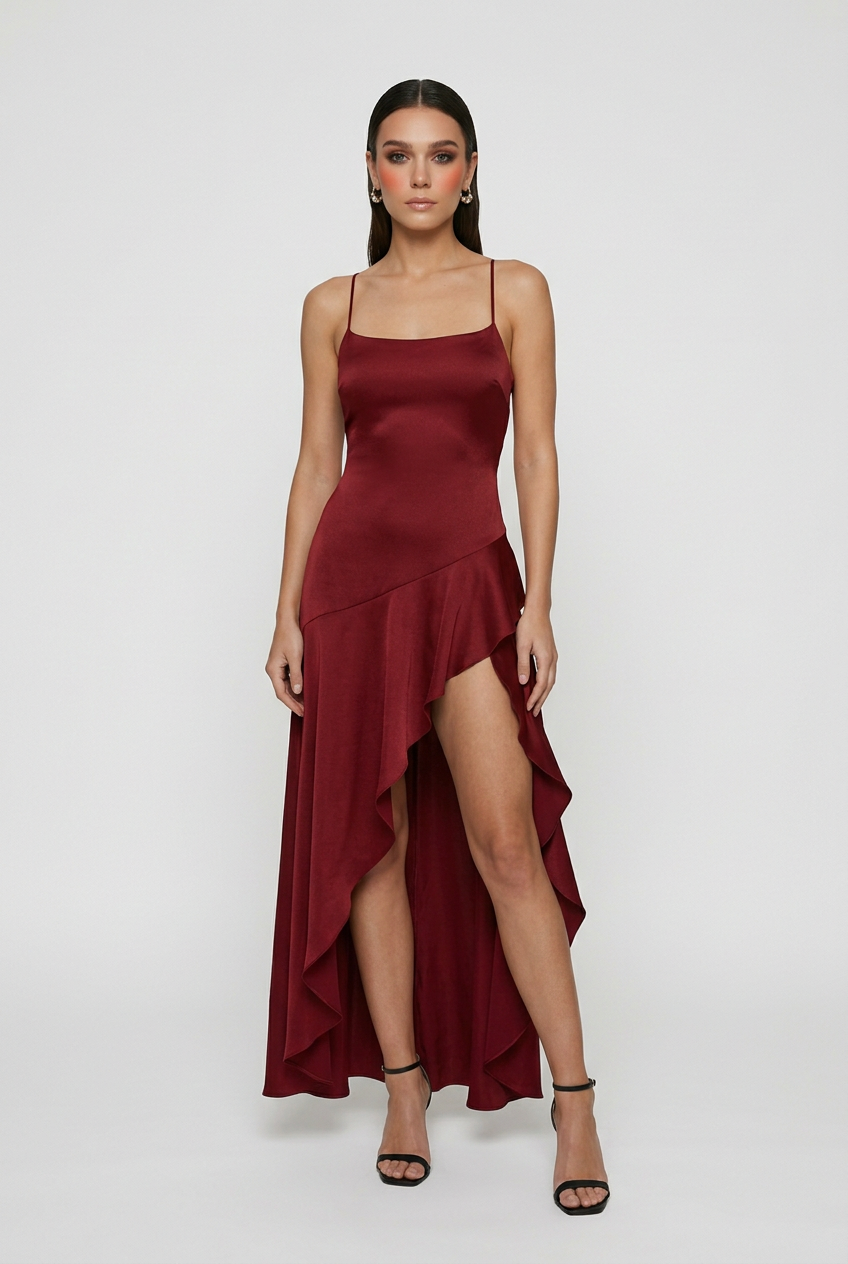 Women's Maxi Evening Dress Lace-Up Open Back Formal Elegant Styling
