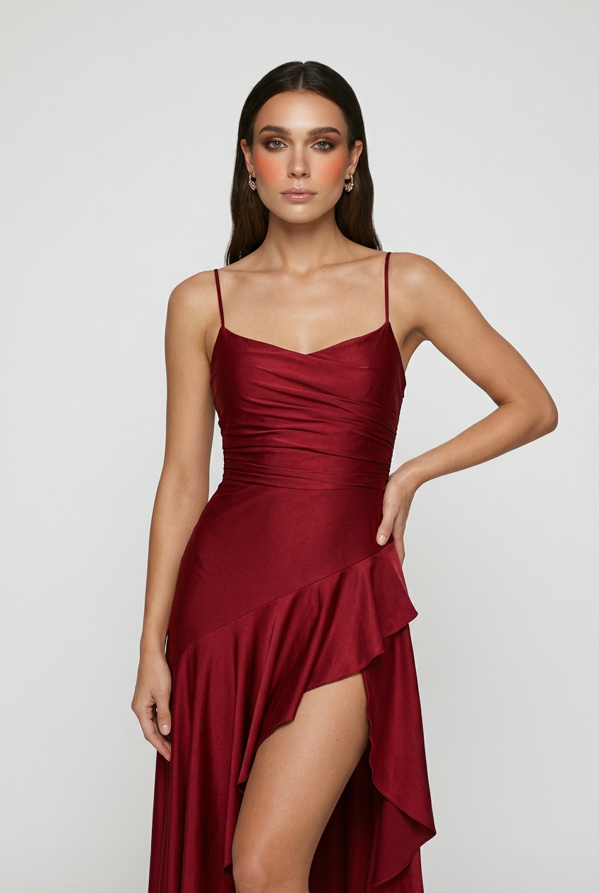 Women's Maxi Evening Dress Lace-Up Open Back Formal Elegant Styling