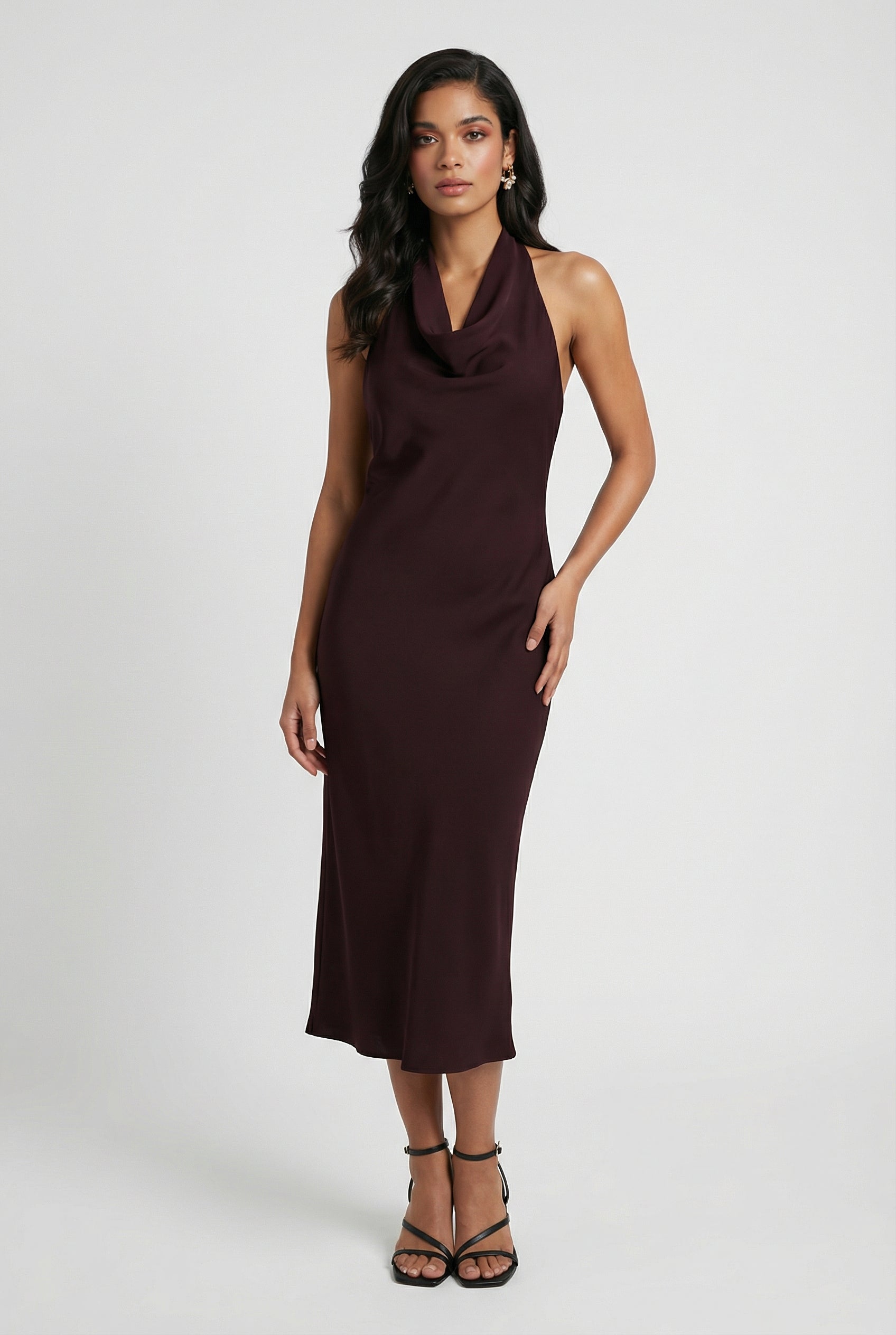 Women's Midi Summer Dress Flowing Lightweight Casual Everyday Wear