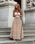 Women's Layered Tulle Midi Skirt