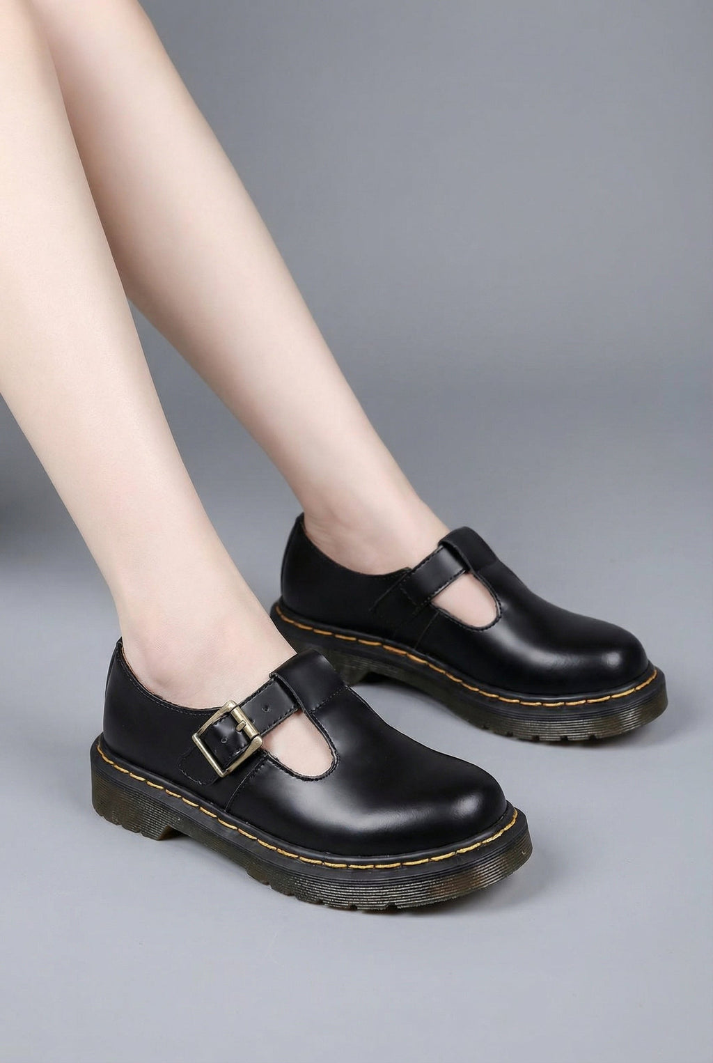 Women's Elegant Buckle Strap Mary Jane Flat Shoes