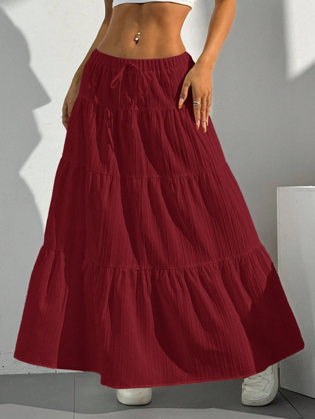 Women's Elegant High-Waisted Maxi Skirt