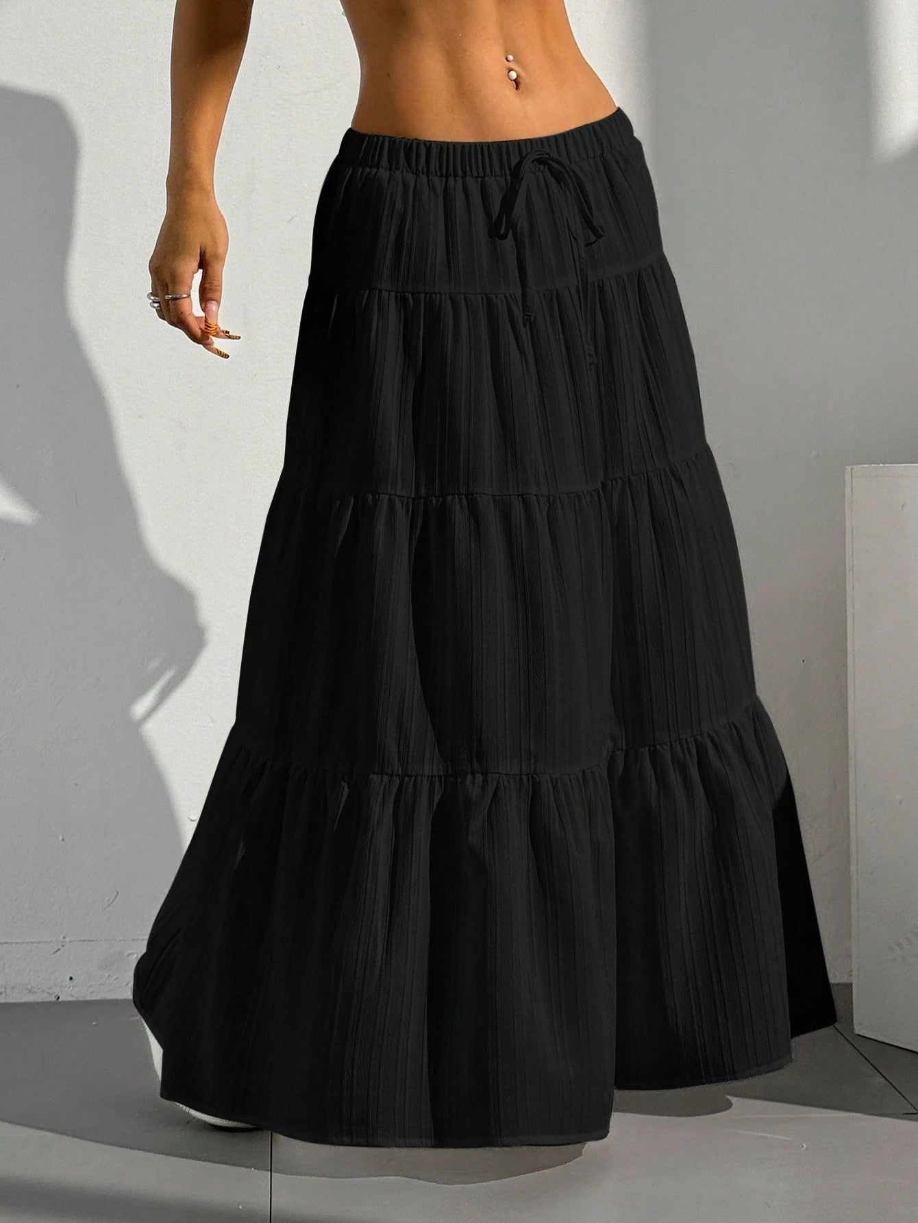 Women's Elegant High-Waisted Maxi Skirt