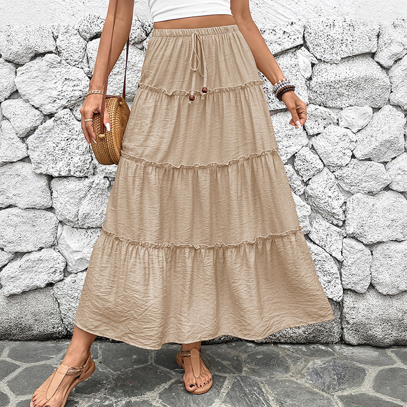 Women's Pleated Summer Maxi Skirt
