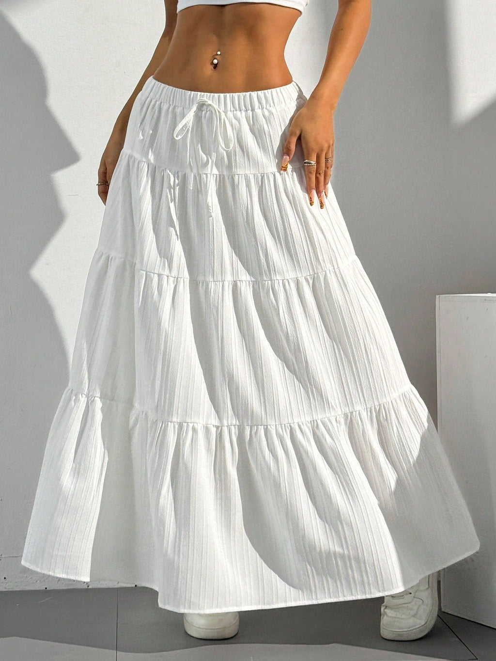 Women's Elegant High-Waisted Maxi Skirt