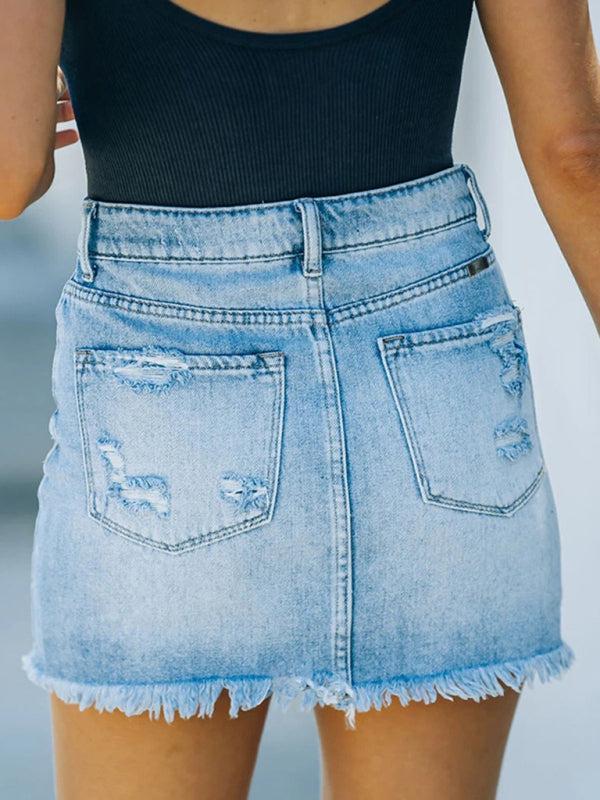 Women's Casual Denim Mini Skirt