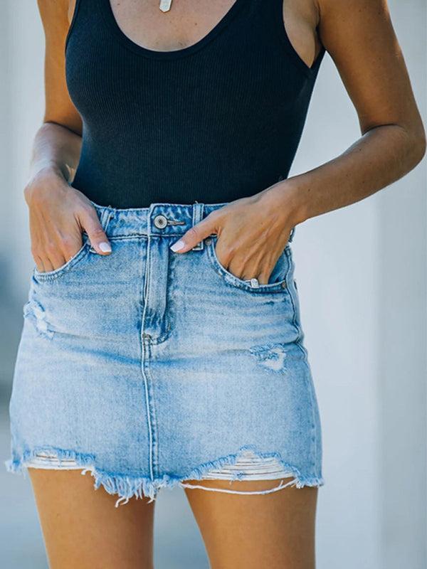Women's Casual Denim Mini Skirt
