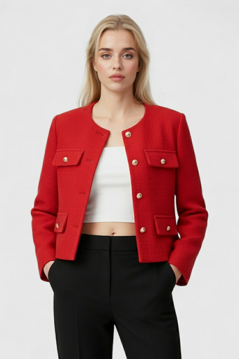Women's Quilted Short Jacket Stylish Warm Winter Layering Casual