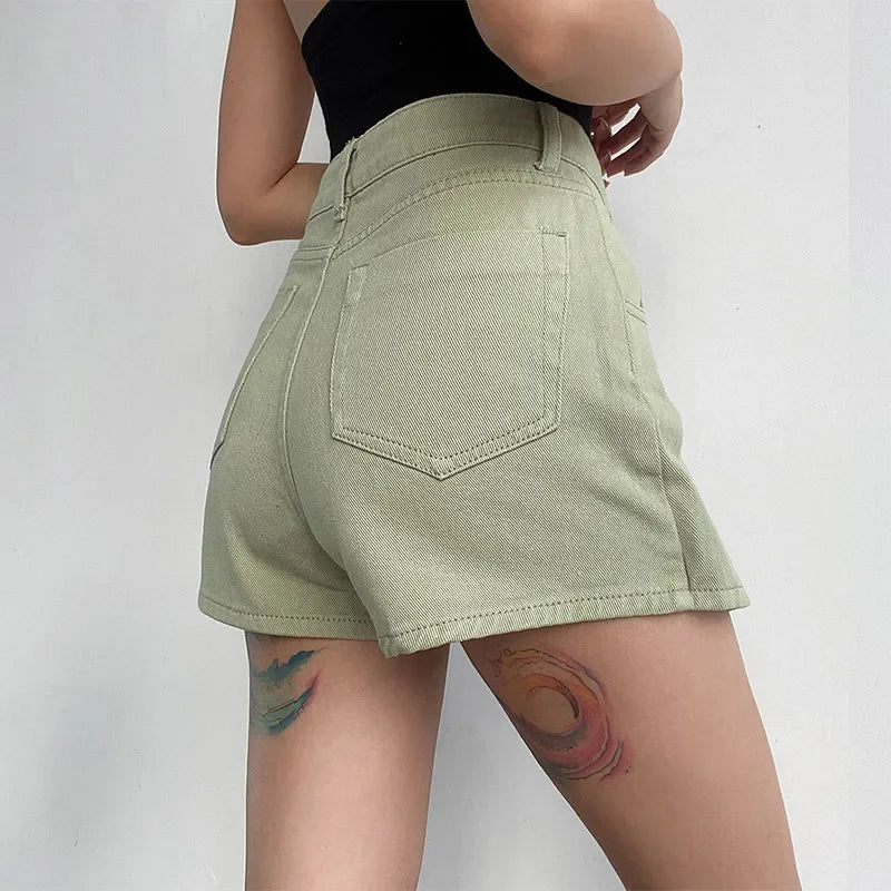 Women's Classic High-Waisted Denim Mini Skirt