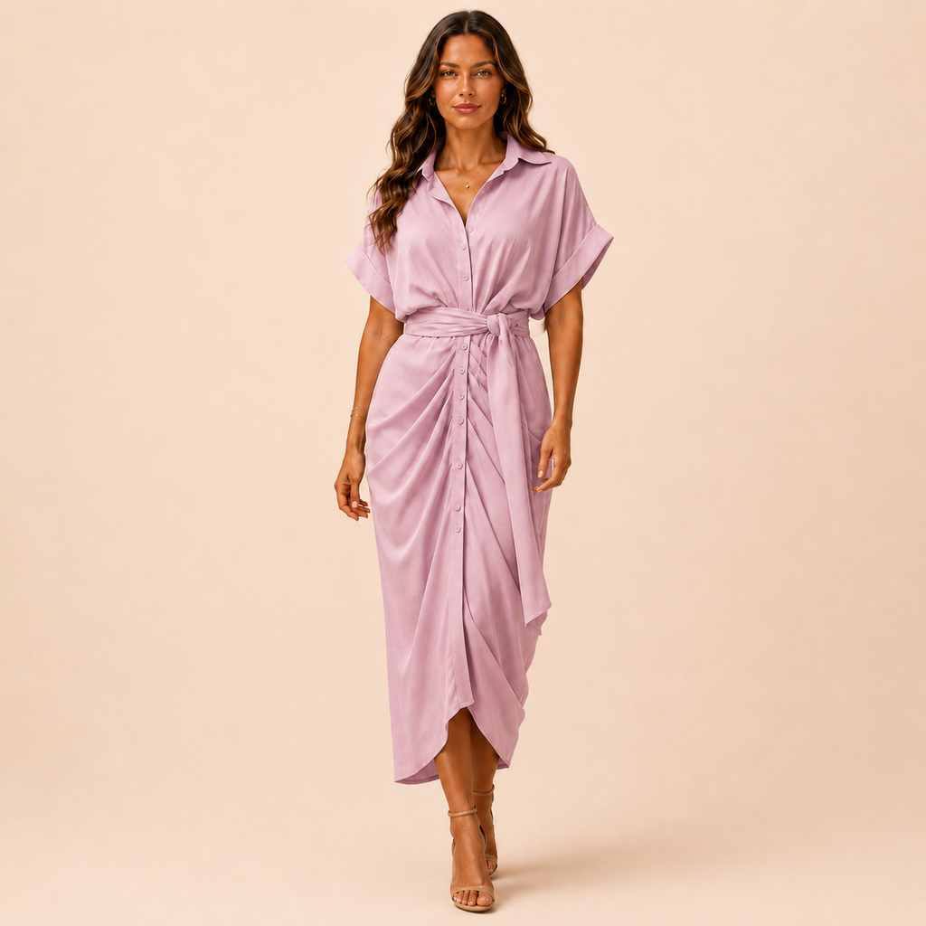Serena - Woman's Belted Maxi Dress