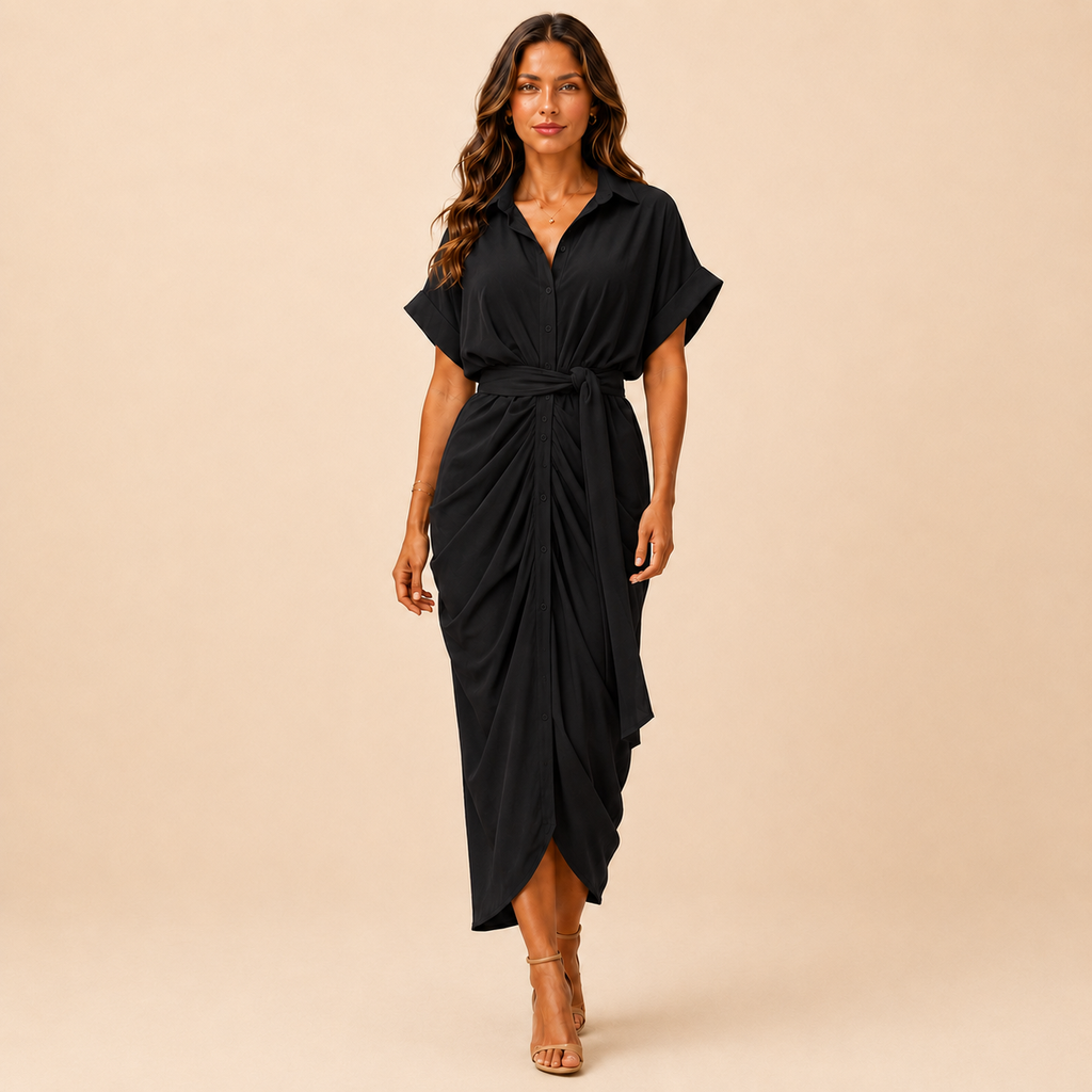 Serena - Woman's Belted Maxi Dress