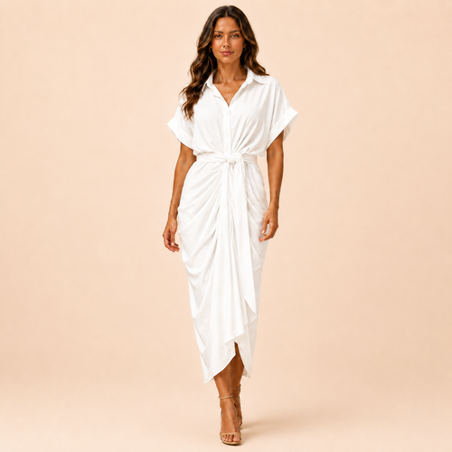 Serena - Woman's Belted Maxi Dress