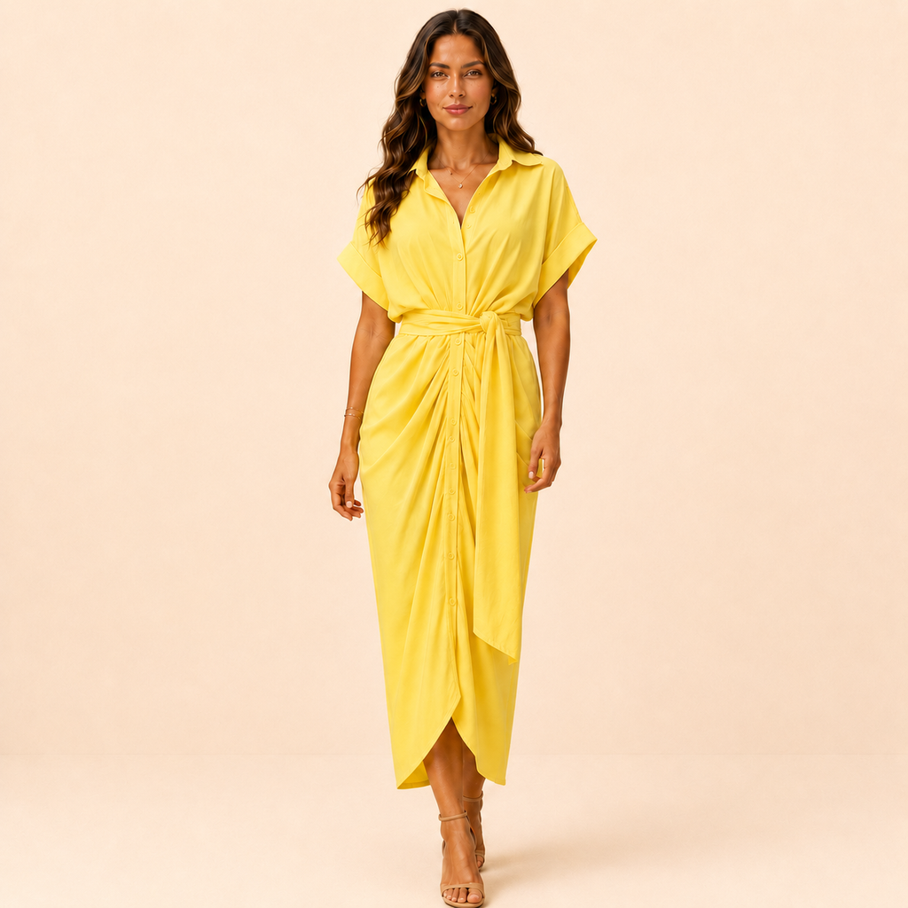 Serena - Woman's Belted Maxi Dress