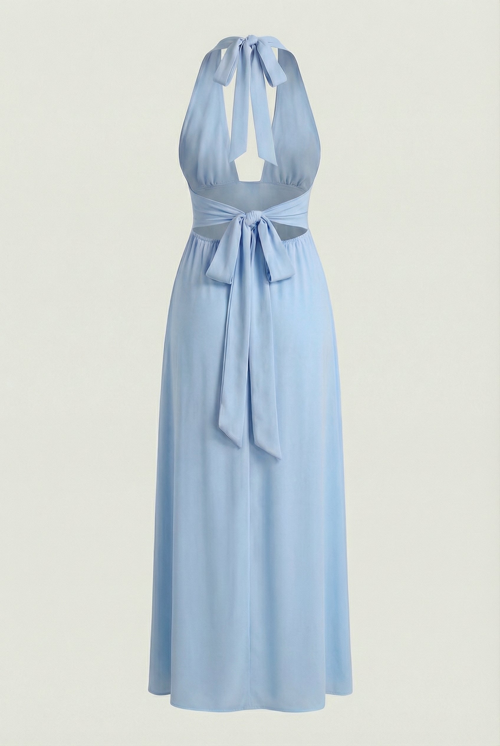 Women's Backless Maxi Dress Elegant Flowing Summer Style Casual Occasion