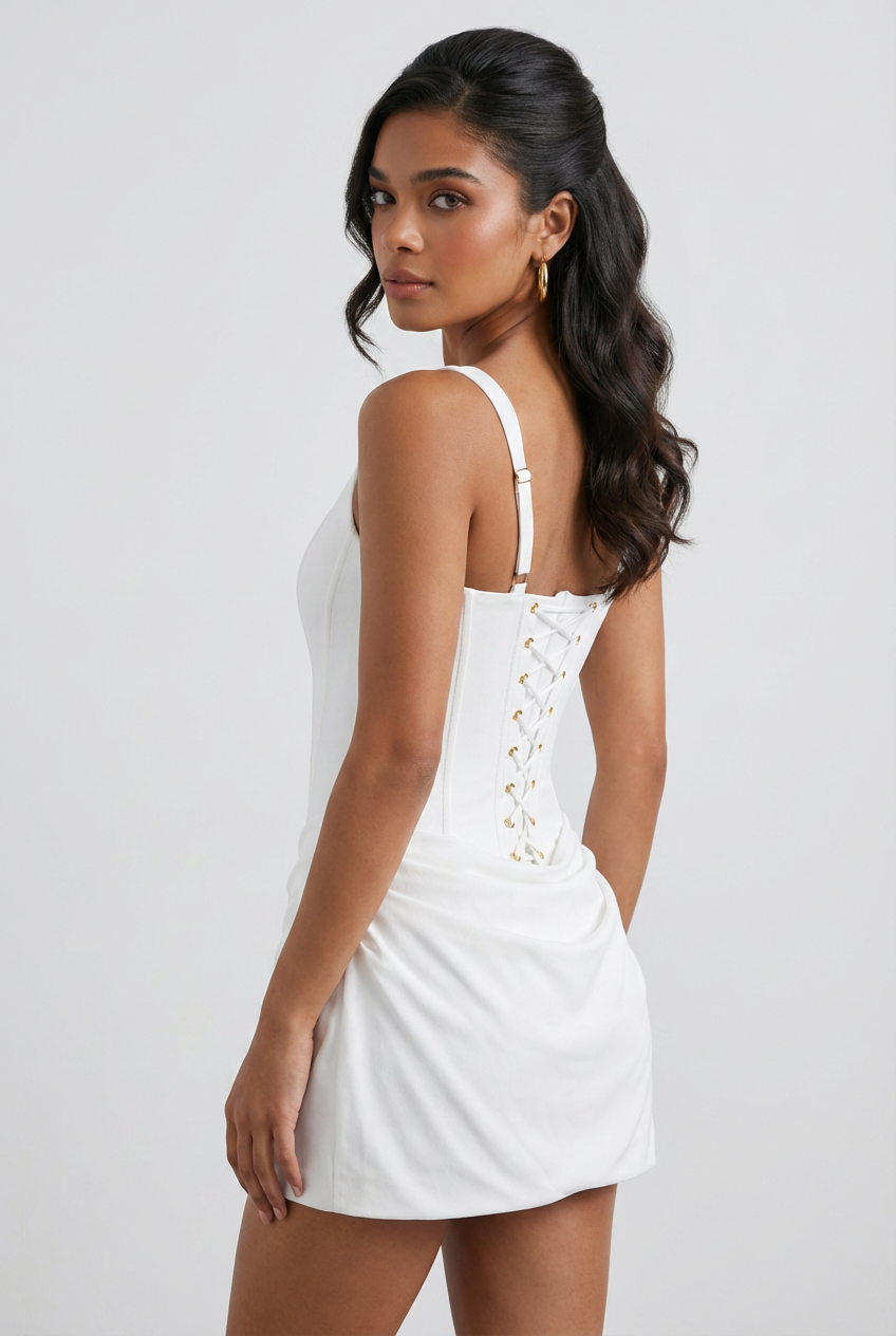 Women's Mini Dress Draped Design Elegant Styling Summer Occasion
