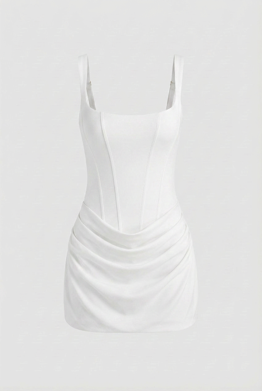 Women's Mini Dress Draped Design Elegant Styling Summer Occasion