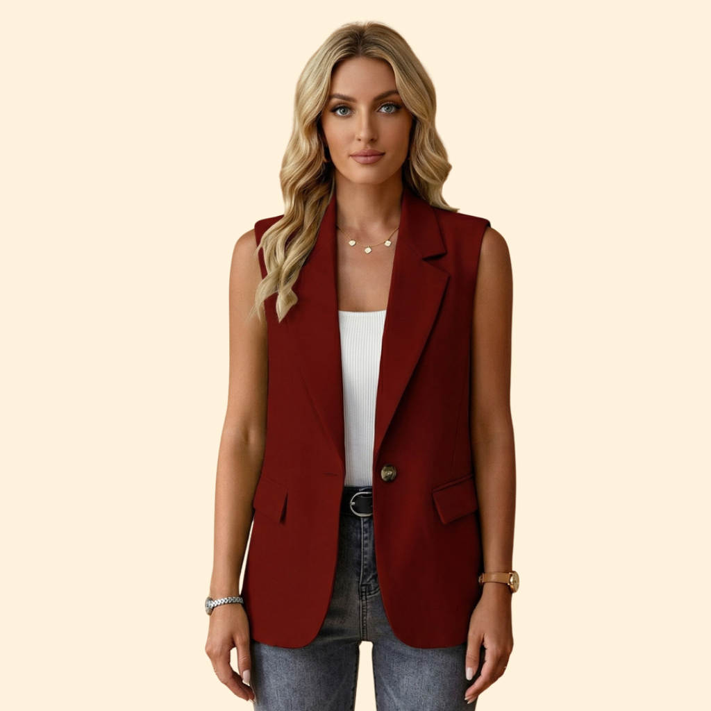Women’s Basic Sleeveless Blazer