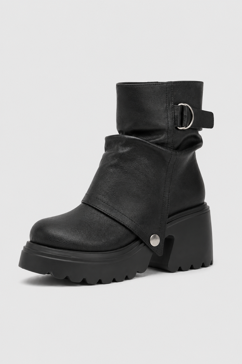 Women's Chunky Ankle Boots Lug Sole Stylish Everyday Casual Footwear