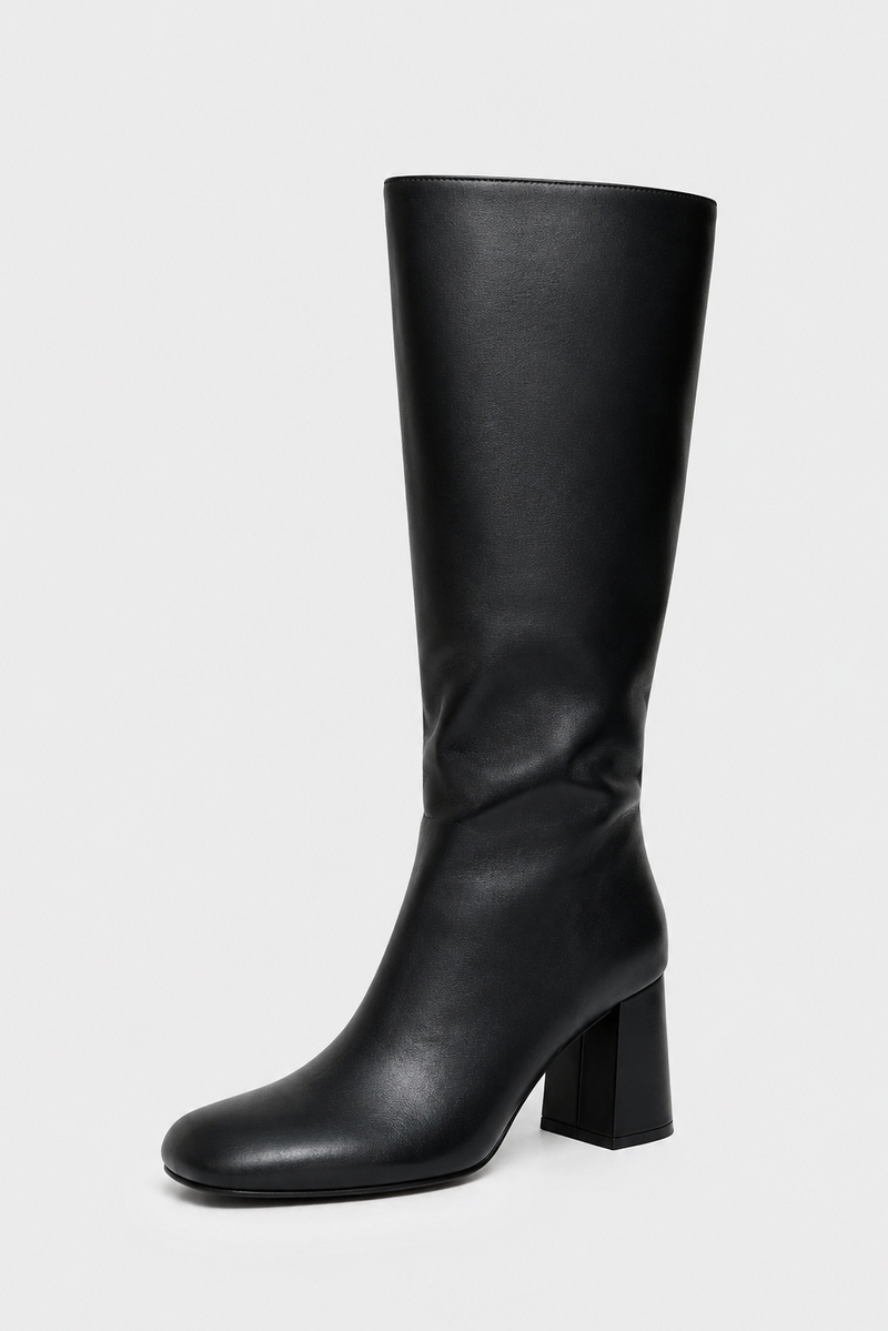 Women's Retro Knee-High Block Heel Boots Stylish Classic Everyday Fashion