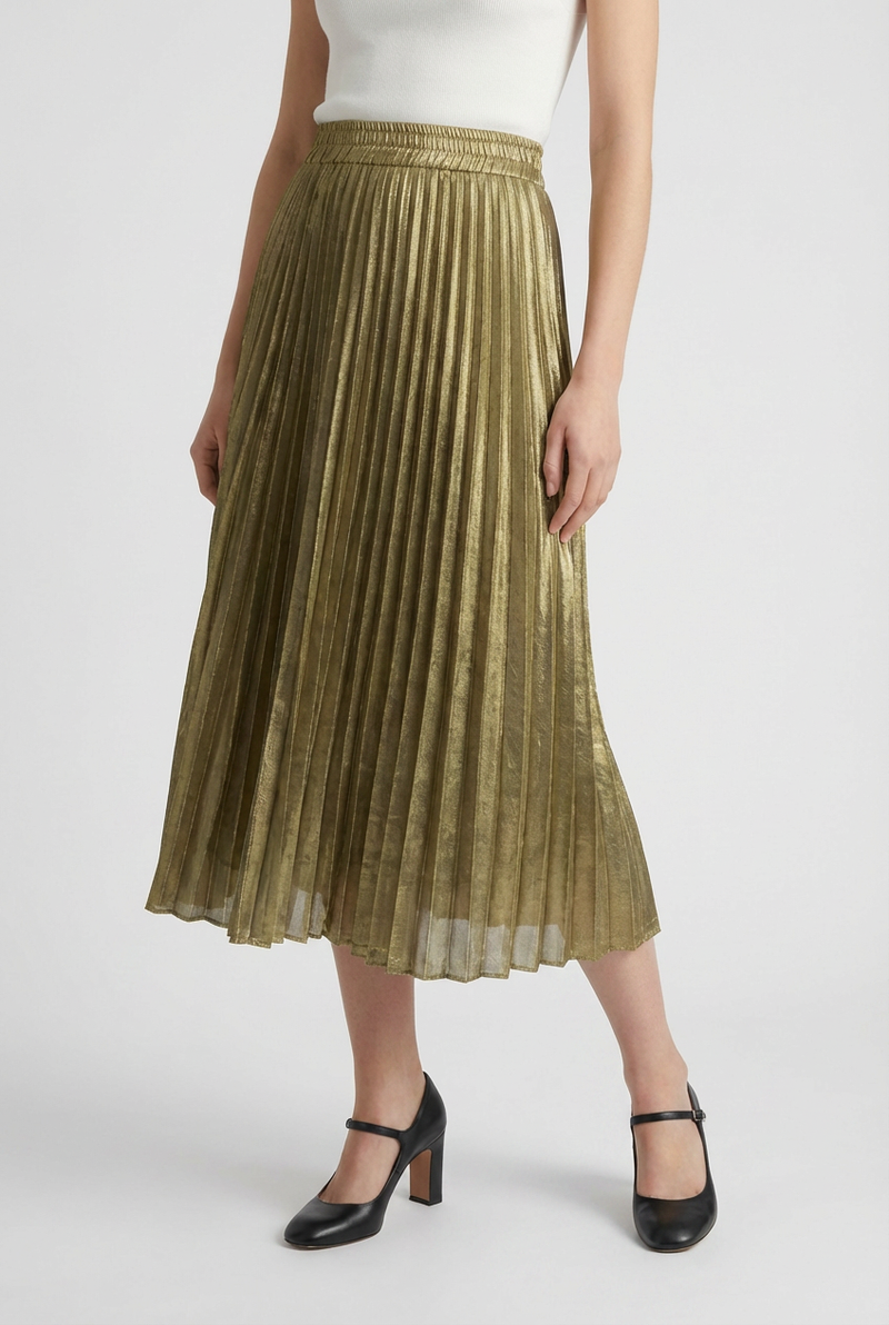 Women's Maxi Pleated Skirt Elegant Evening Formal Wear Stylish Event