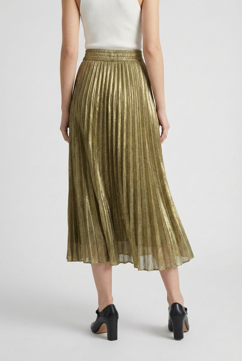 Women's Maxi Pleated Skirt Elegant Evening Formal Wear Stylish Event
