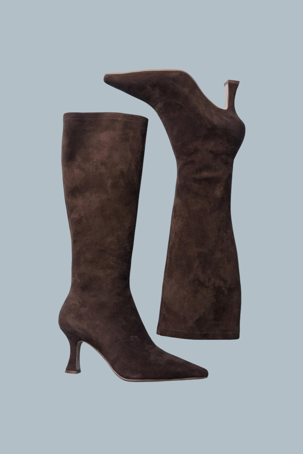 Women's Suede-Style Over-the-Knee Thigh-High Heeled Boots