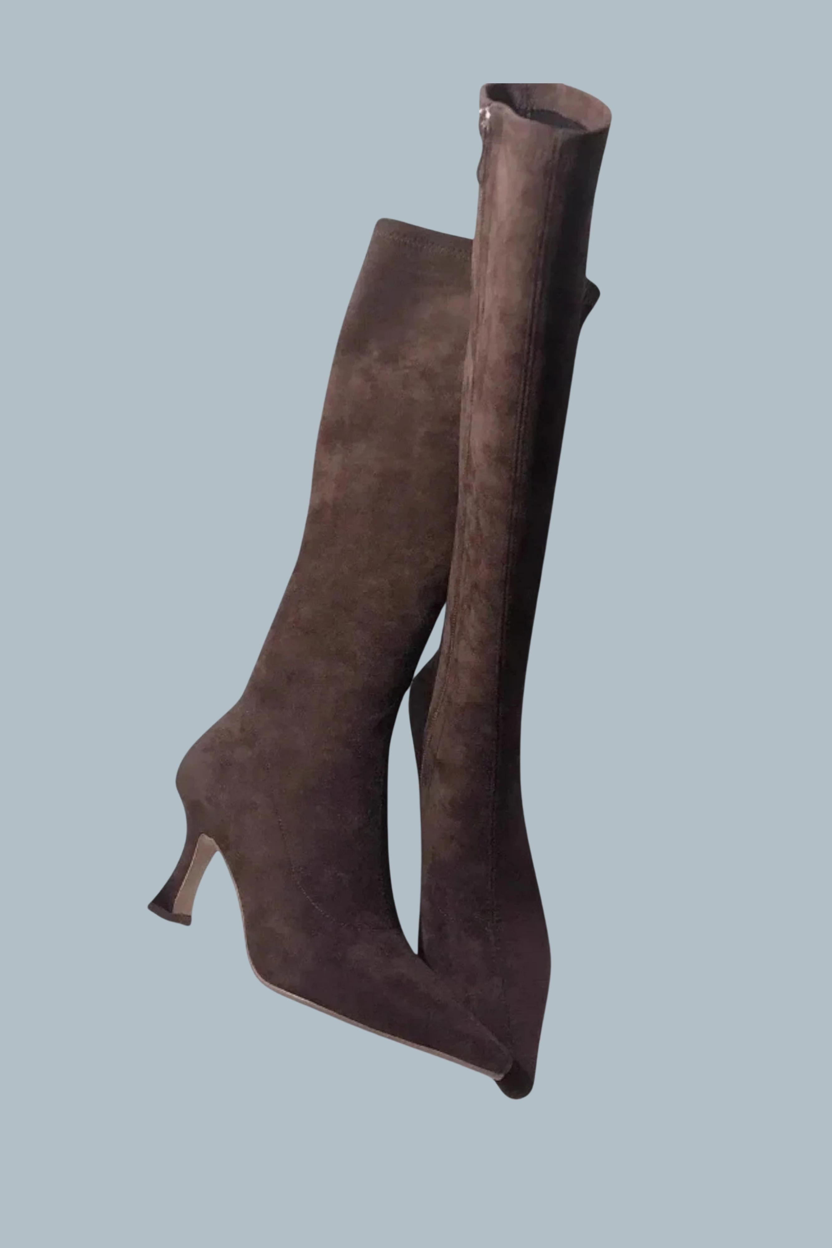 Women's Suede-Style Over-the-Knee Thigh-High Heeled Boots