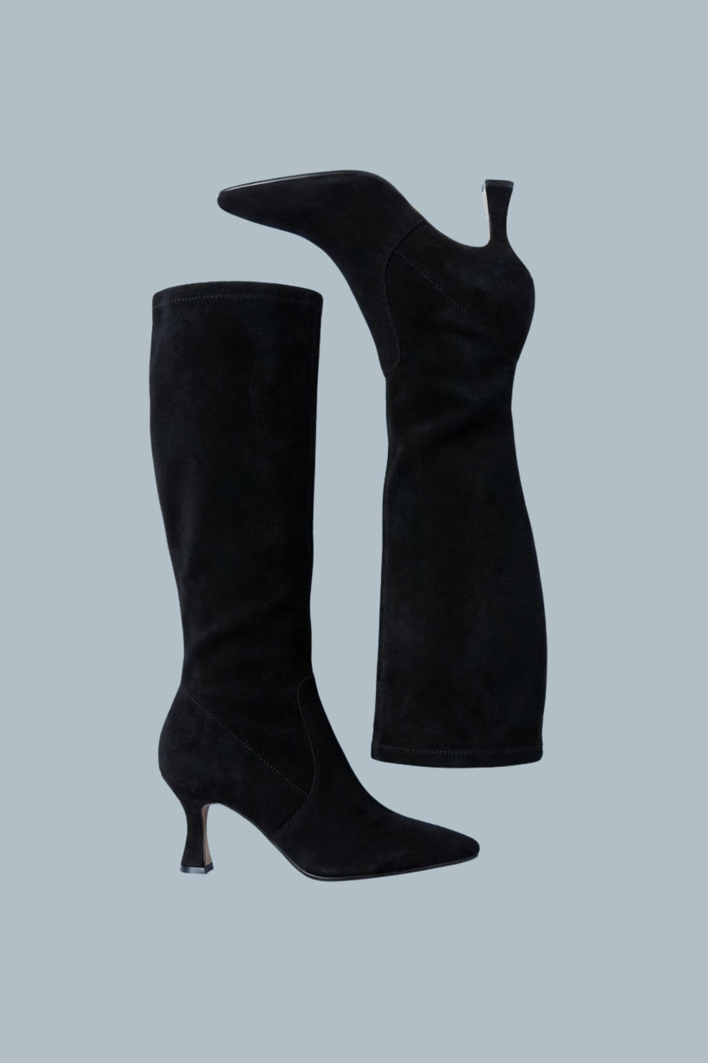 Women's Suede-Style Over-the-Knee Thigh-High Heeled Boots