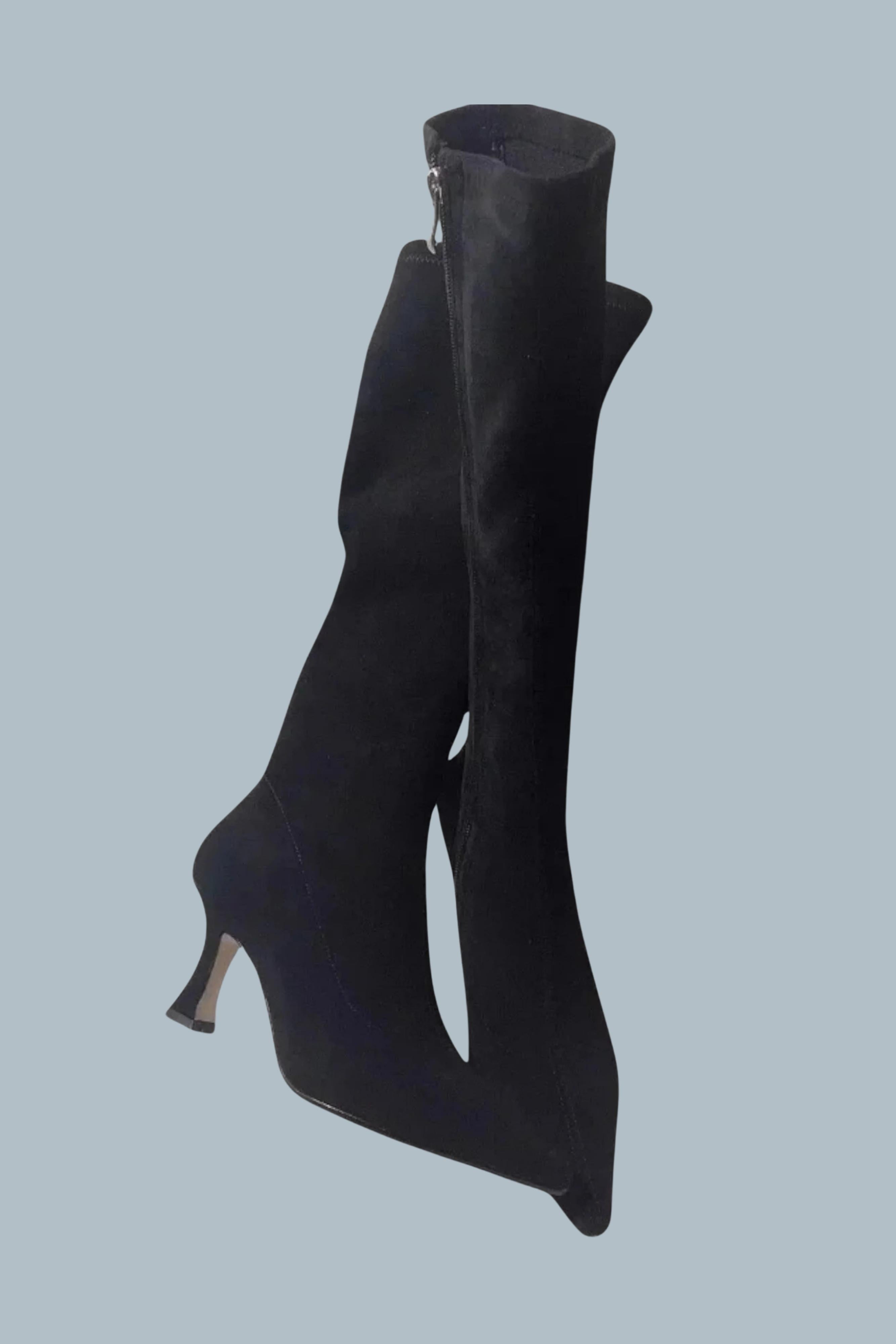 Women's Suede-Style Over-the-Knee Thigh-High Heeled Boots