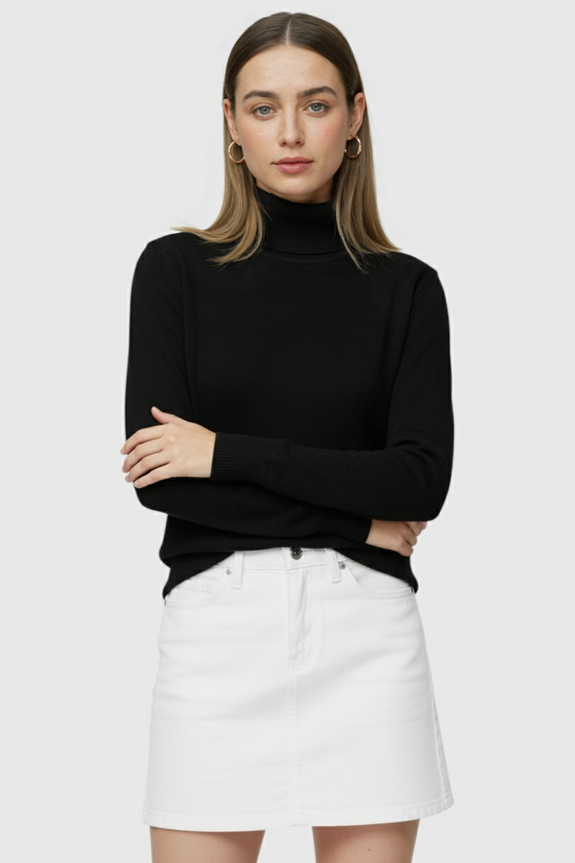 Women's Thermal Turtleneck Long Sleeve Fitted Cozy Layering Casual