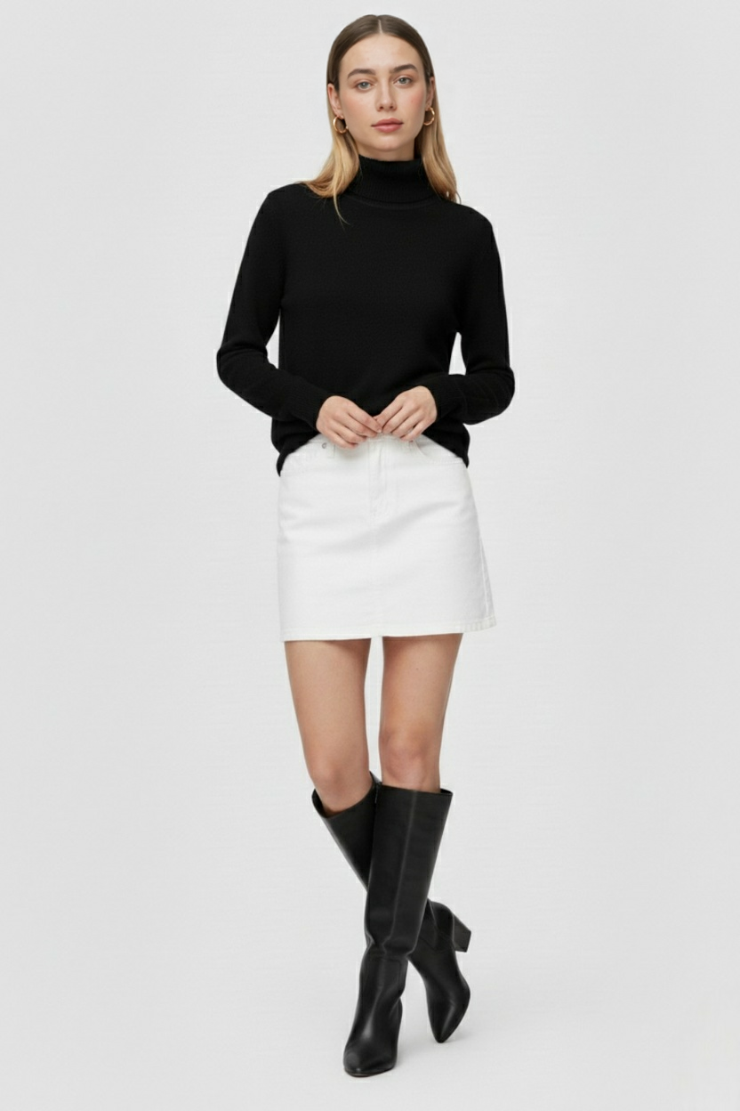 Women's Thermal Turtleneck Long Sleeve Fitted Cozy Layering Casual