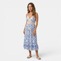 Women's Midi Dress Sleeveless V-Neck