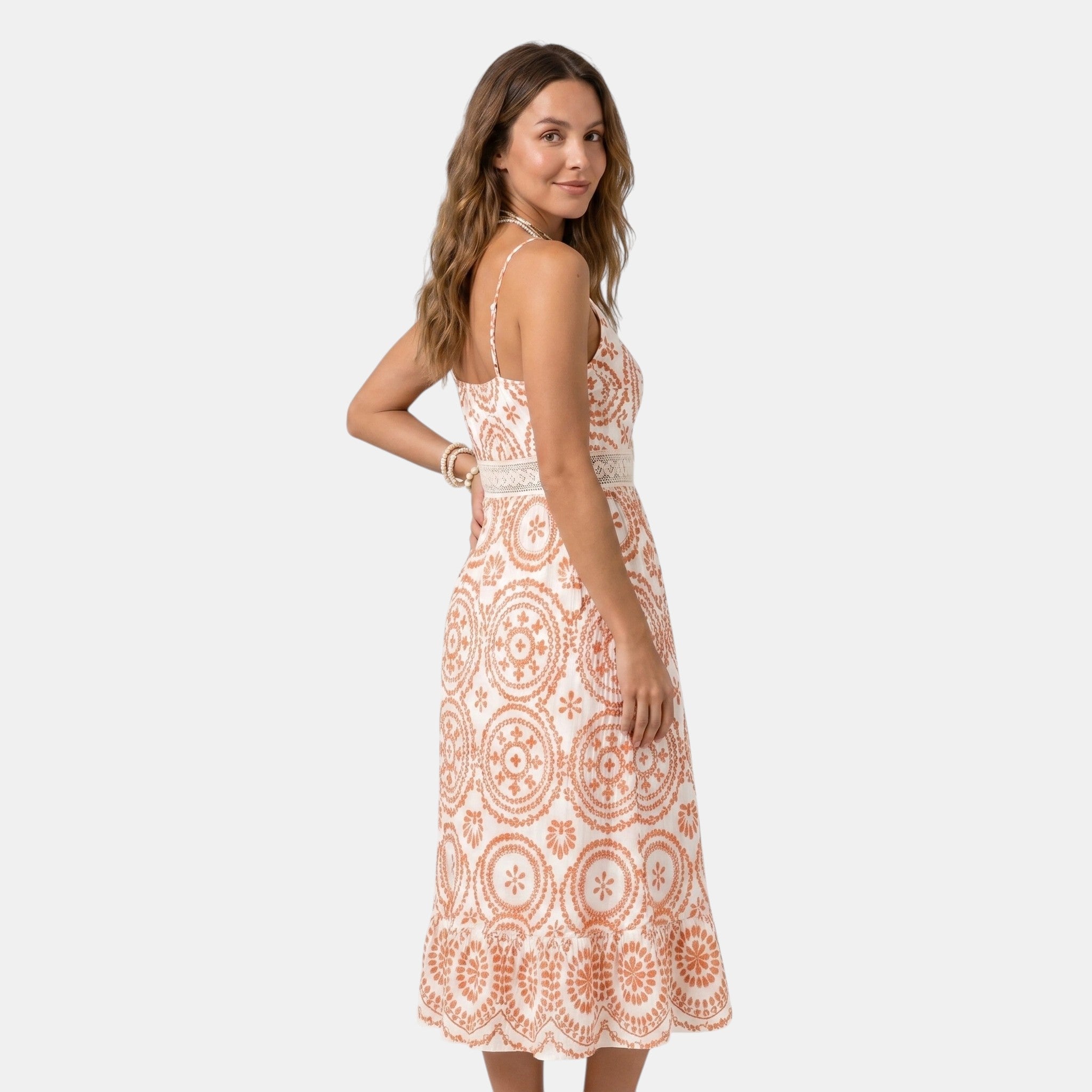 Women's Midi Dress Sleeveless V-Neck