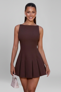 Women's Sleeveless Pleated Mini Dress