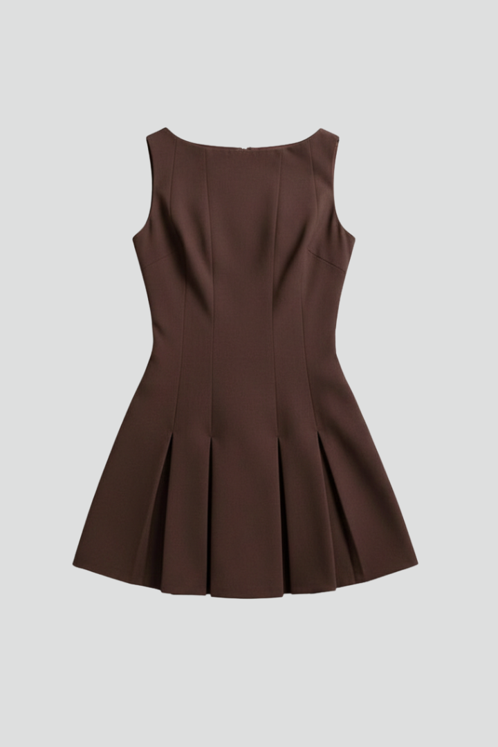 Women's Sleeveless Pleated Mini Dress