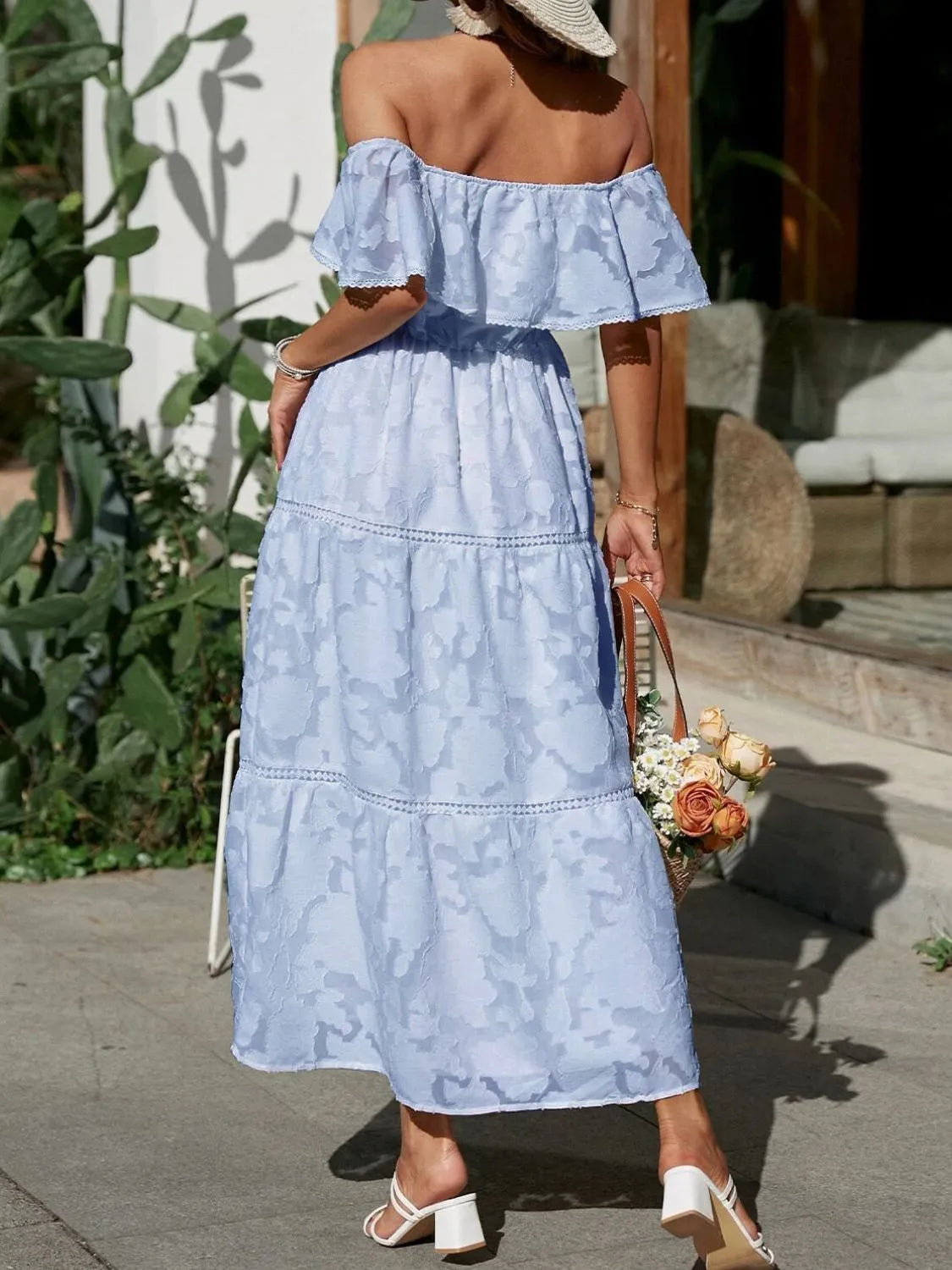 Women's Off Shoulder Maxi Dress
