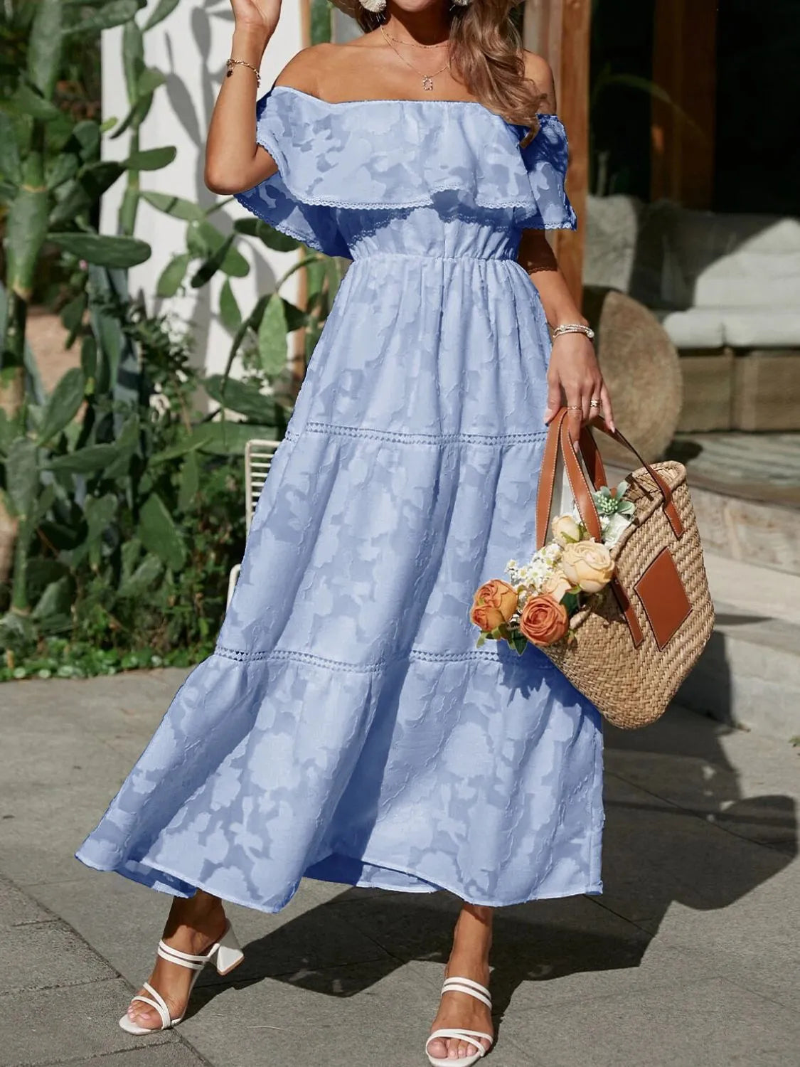 Women's Off Shoulder Maxi Dress