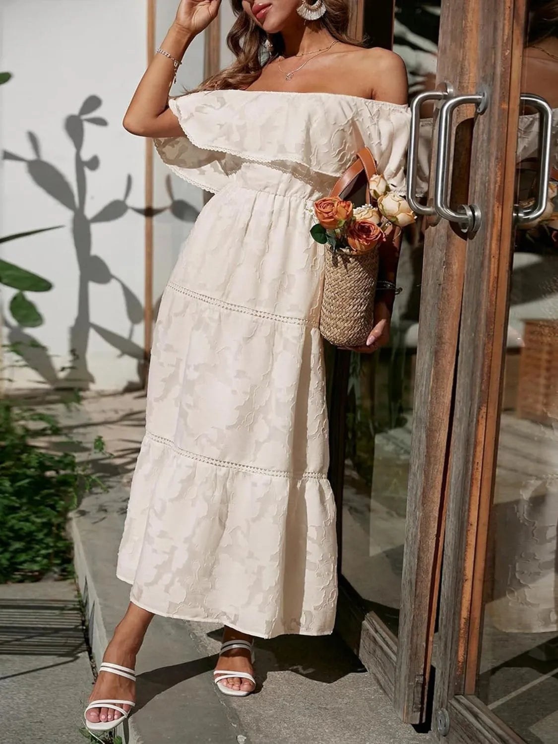 Women's Off Shoulder Maxi Dress