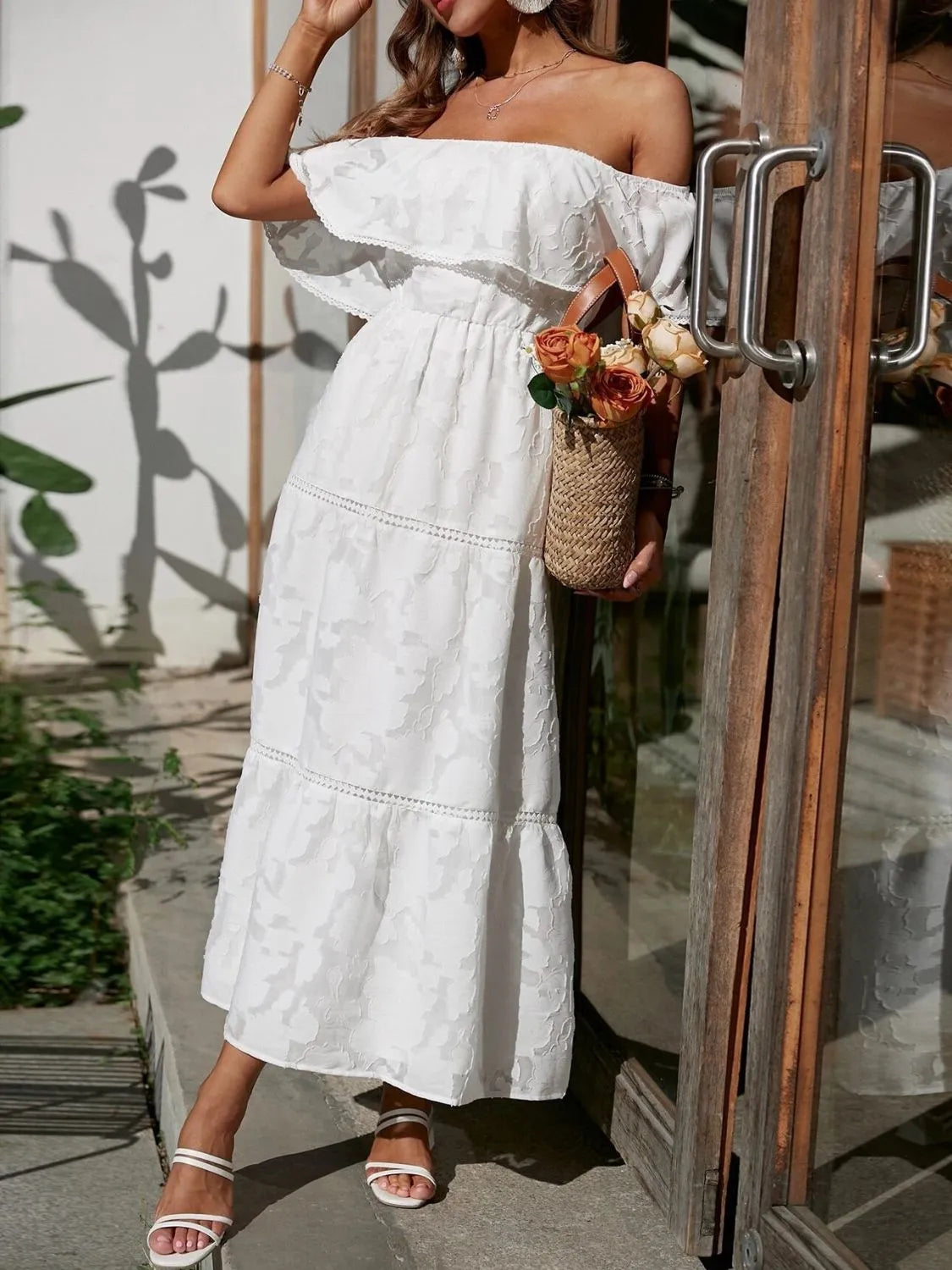 Women's Off Shoulder Maxi Dress