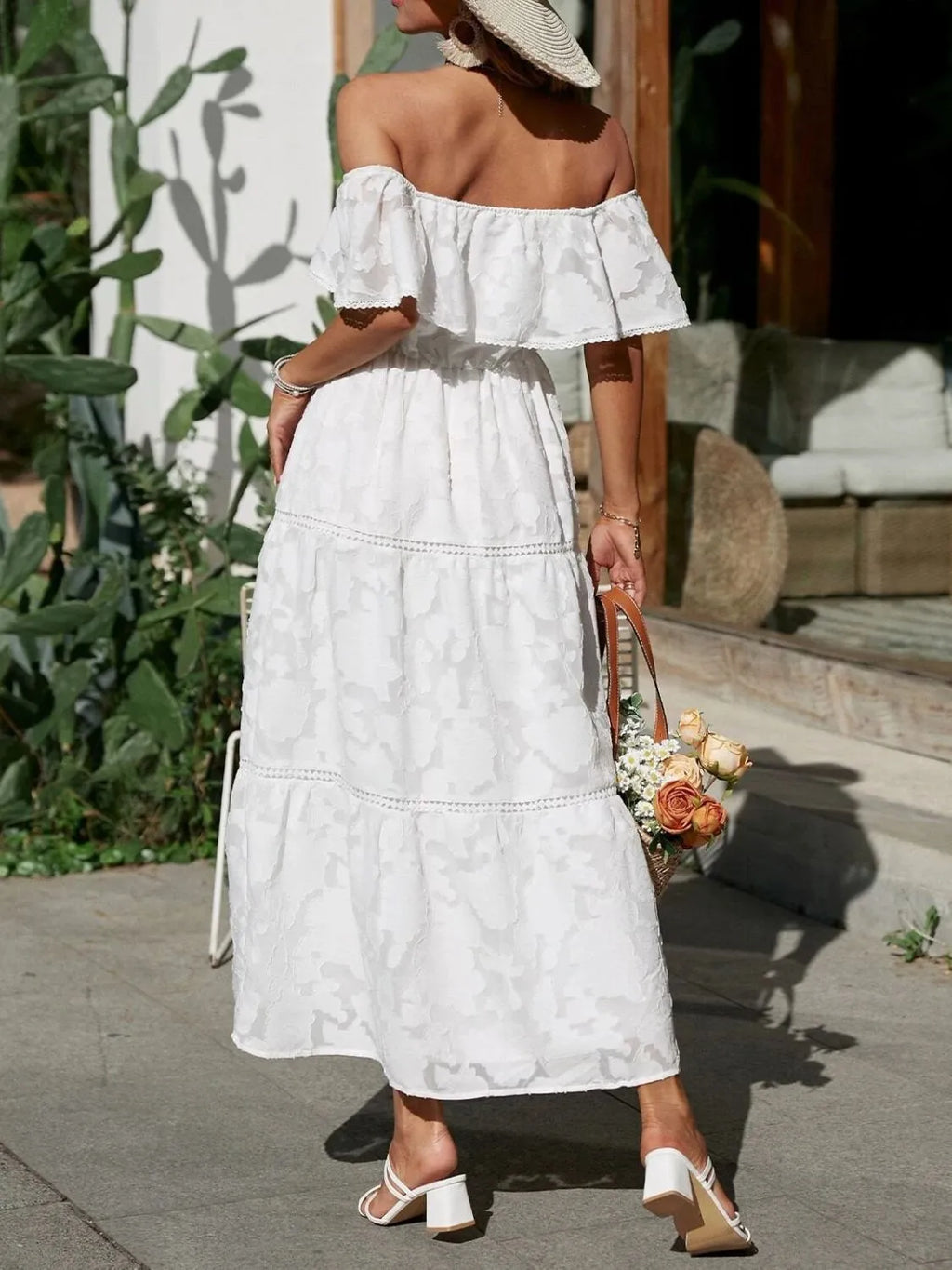 Women's Off Shoulder Maxi Dress